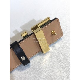 Fendi Fashion Calf Leather Gold Ff Buckle 40mm Belt 