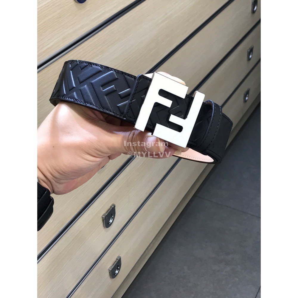 Fendi Fashion Calf Leather Ff Buckle 40mm Belt 
