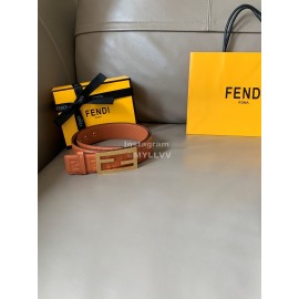 Fendi Vintage Calf Leather Ff Buckle 34mm Belt For Men And Women