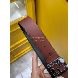Fendi New Calf Leather Ff Buckle 35mm Belt For Men 