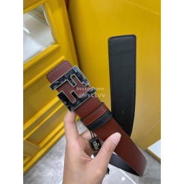 Fendi New Calf Leather Ff Buckle 35mm Belt For Men 
