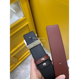 Fendi New Calf Leather Ff Buckle 35mm Belt For Men 