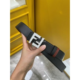 Fendi Calf Leather Ff Buckle 35mm Fashion Belt For Men 