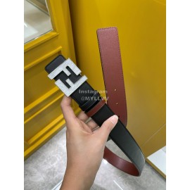 Fendi Calf Leather Ff Buckle 35mm Fashion Belt For Men 