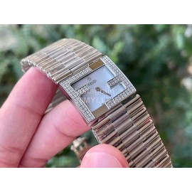 Fendi Mania Series Stainless Steel Case Diamond Watch White