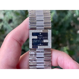 Fendi Mania Series Stainless Steel Case Diamond Watch Black