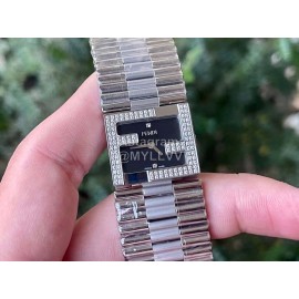 Fendi Mania Series Stainless Steel Case Diamond Watch Black