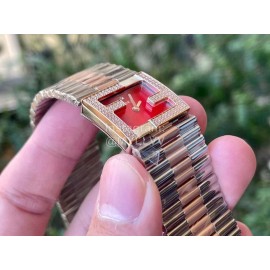 Fendi Mania Series New Stainless Steel Case Diamond Watch Red