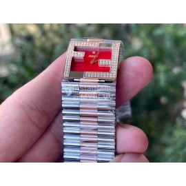 Fendi Mania Series New Stainless Steel Case Diamond Watch Red