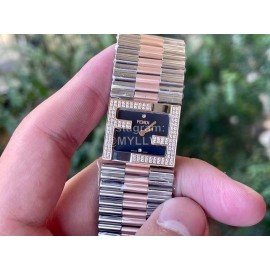 Fendi Mania Series New Stainless Steel Case Diamond Watch Black