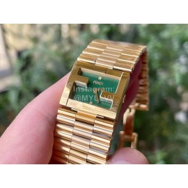 Fendi Mania Series Gold Stainless Steel Case Watch Green