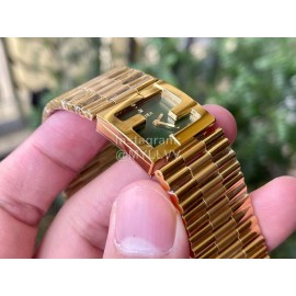 Fendi Mania Series Gold Stainless Steel Case Watch Green