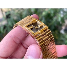 Fendi Mania Series Gold Stainless Steel Case Watch Black