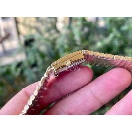 Fendi Mania Series Gold Stainless Steel Case Diamond Watch Black