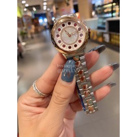 Fendi Fashion Diamond Dial Steel Strap Watch For Women