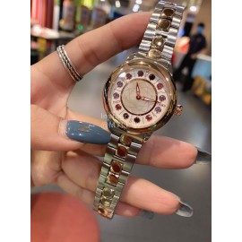 Fendi Fashion Diamond Dial Steel Strap Watch For Women