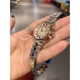 Fendi Fashion Diamond Dial Steel Strap Watch For Women