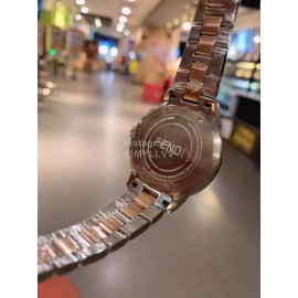 Fendi Fashion Diamond Dial Steel Strap Watch For Women