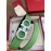 Ferragamo New Calf Leather Silver Buckle 25mm Belt For Women Green