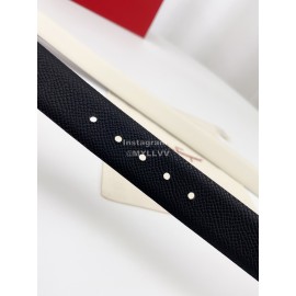 Ferragamo Calf Leather Gold Buckle 25mm New Belt For Women White