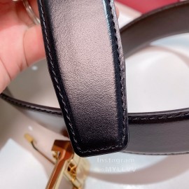 Ferragamo New Black Calf Leather Gold Pin Buckle 35mm Belt For Men 