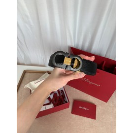 Ferragamo Classic Calf Leather 35mm Belt For Men 