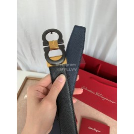 Ferragamo Classic Calf Leather 35mm Belt For Men 