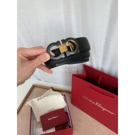 Ferragamo Classic Calf Leather 35mm Belt For Men 