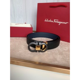 Ferragamo Classic Calf Leather 35mm Belt For Men 