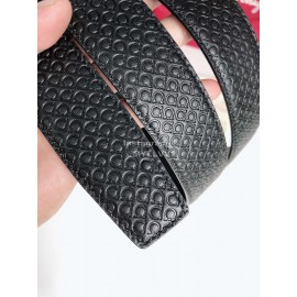 Ferragamo New Cowhide Electroplated Gun Color Buckle 35mm Belt For Men