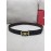 Ferragamo Black Cowhide Silver Pure Copper Gancini Buckle 35mm Belt 