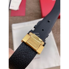 Ferragamo New Cowhide Pure Copper Buckle 25mm Belt For Women White