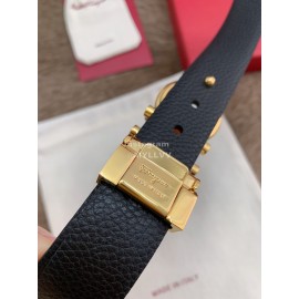 Ferragamo New Cowhide Pure Copper Buckle 25mm Belt For Women Pink