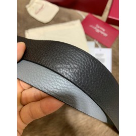 Ferragamo Double Side Cowhide Pure Copper Buckle 35mm Belt Black