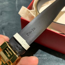 Ferragamo Double Side Cowhide Pure Copper Gancio Buckle 25mm Belt White