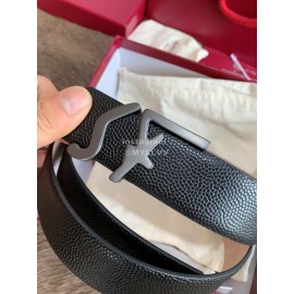 Ferragamo Fashion Cowhide Pure Copper Gun Color Buckle 35mm Belt 