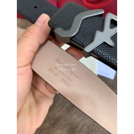 Ferragamo Fashion Cowhide Pure Copper Gun Color Buckle 35mm Belt 