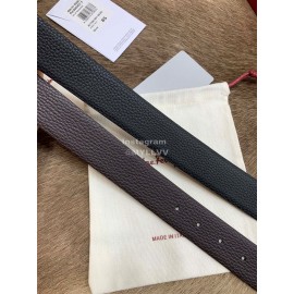 Ferragamo Calf Leather Pure Copper Hollow Buckle 35mm Belt