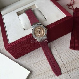 Ferragamo 316 Fine Steel Case Living Waterproof Watch Wine Red