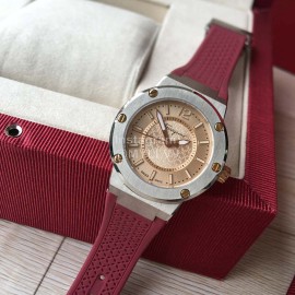 Ferragamo 316 Fine Steel Case Living Waterproof Watch Wine Red