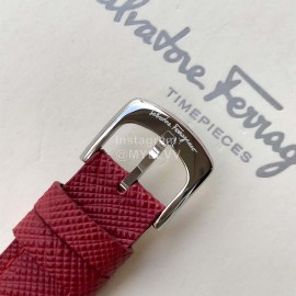 Ferragamo 34mm Diameter Dial Red Leather Strap Watch