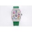 Franck Muller Diamond Dial Green Silicone Strap Watch For Women