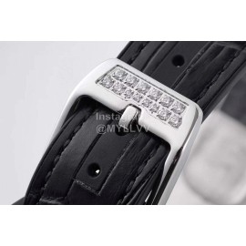 Franck Muller Diamond Dial Black Silicone Strap Watch For Women