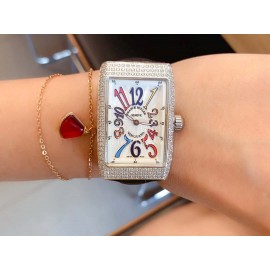 Franck Muller Vanguard Square Dial Cowhide Strap Watch