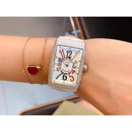 Franck Muller Vanguard Square Dial Cowhide Strap Watch