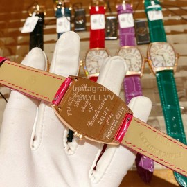 Franck Muller Roman Numeral Dial Leather Strap Quartz Watch