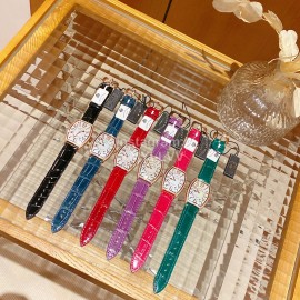 Franck Muller Roman Numeral Dial Leather Strap Quartz Watch