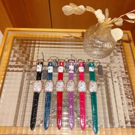 Franck Muller Roman Numeral Dial Leather Strap Quartz Watch Blue