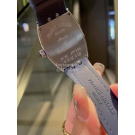 Franck Muller Roman Numeral Dial Rubber Leather Belt Watch 