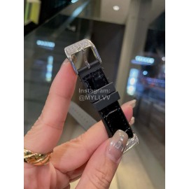 Franck Muller New Roman Numeral Dial Rubber Leather Belt Watch 